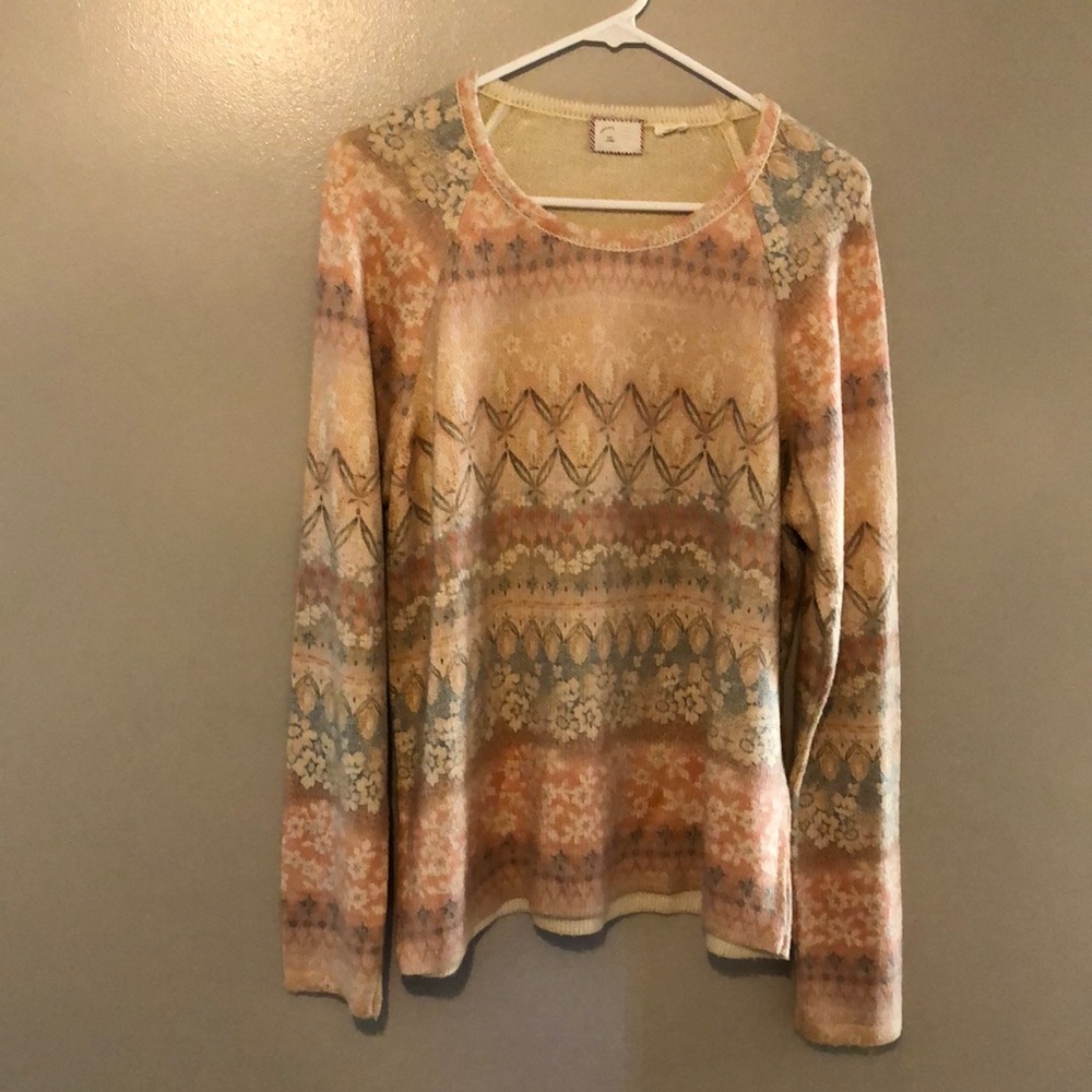 Multi colored sweater.   Size Large.  9-H15 from Anthropology.